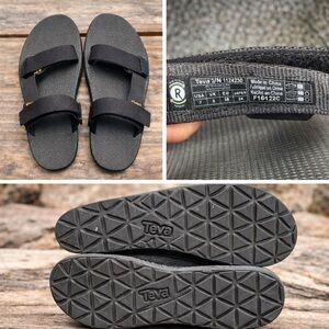 Teva Black Sport Sandals Women Size 7 EU 38 Adjustable Hiking Comfort